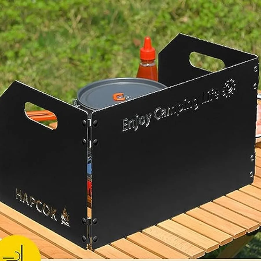 RFSHOP Schermo Antivento per Stufa da Campo – Parabrezza Parabrezza Pieghevole da Campeggio per Bruciatore Parabrezza,Parabrezza
