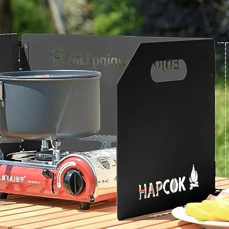 RFSHOP Schermo Antivento per Stufa da Campo – Parabrezza Parabrezza Pieghevole da Campeggio per Bruciatore Parabrezza,Parabrezza