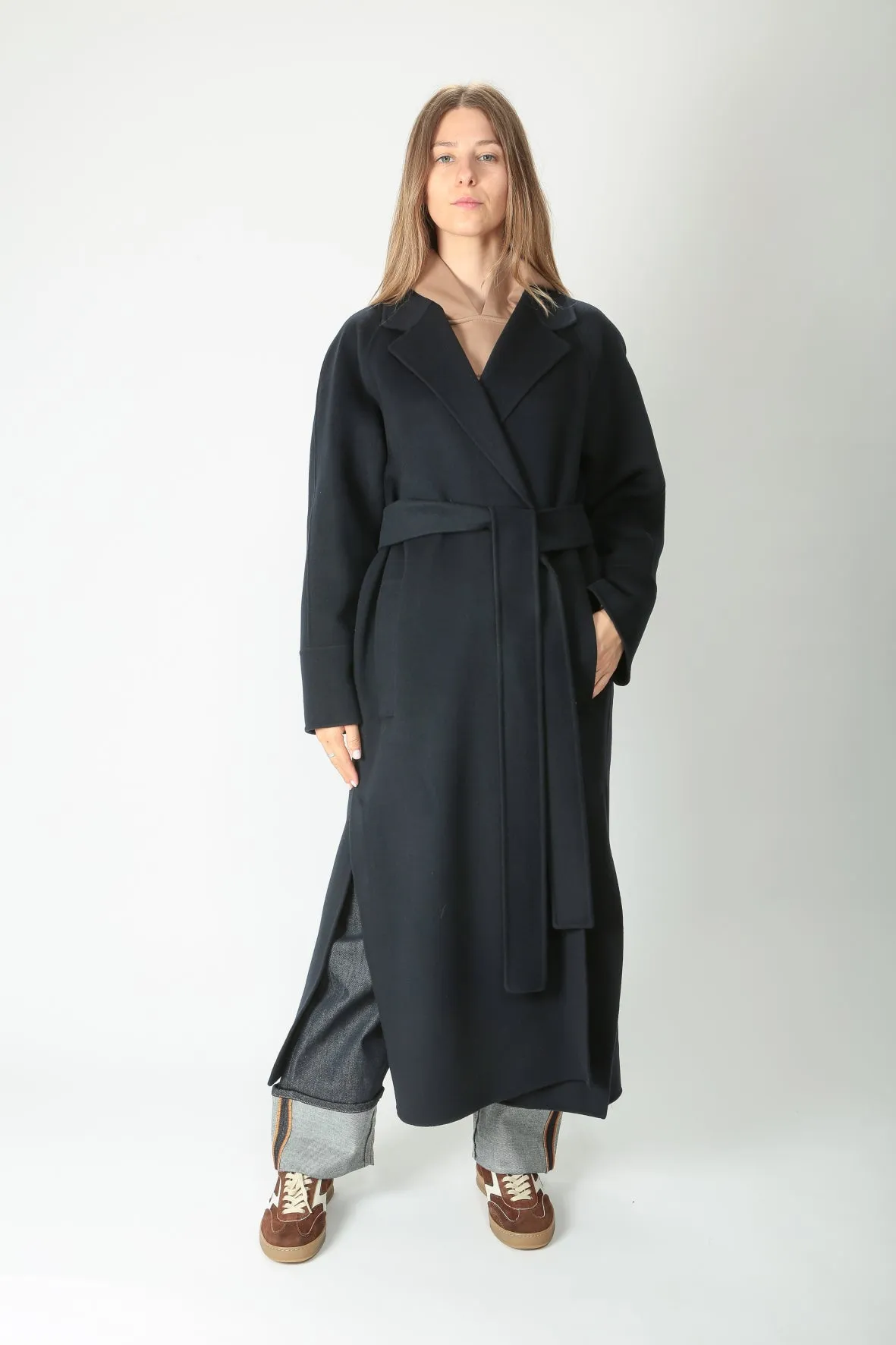 'S MaxMara Cappotto a vestaglia in lana Agata
