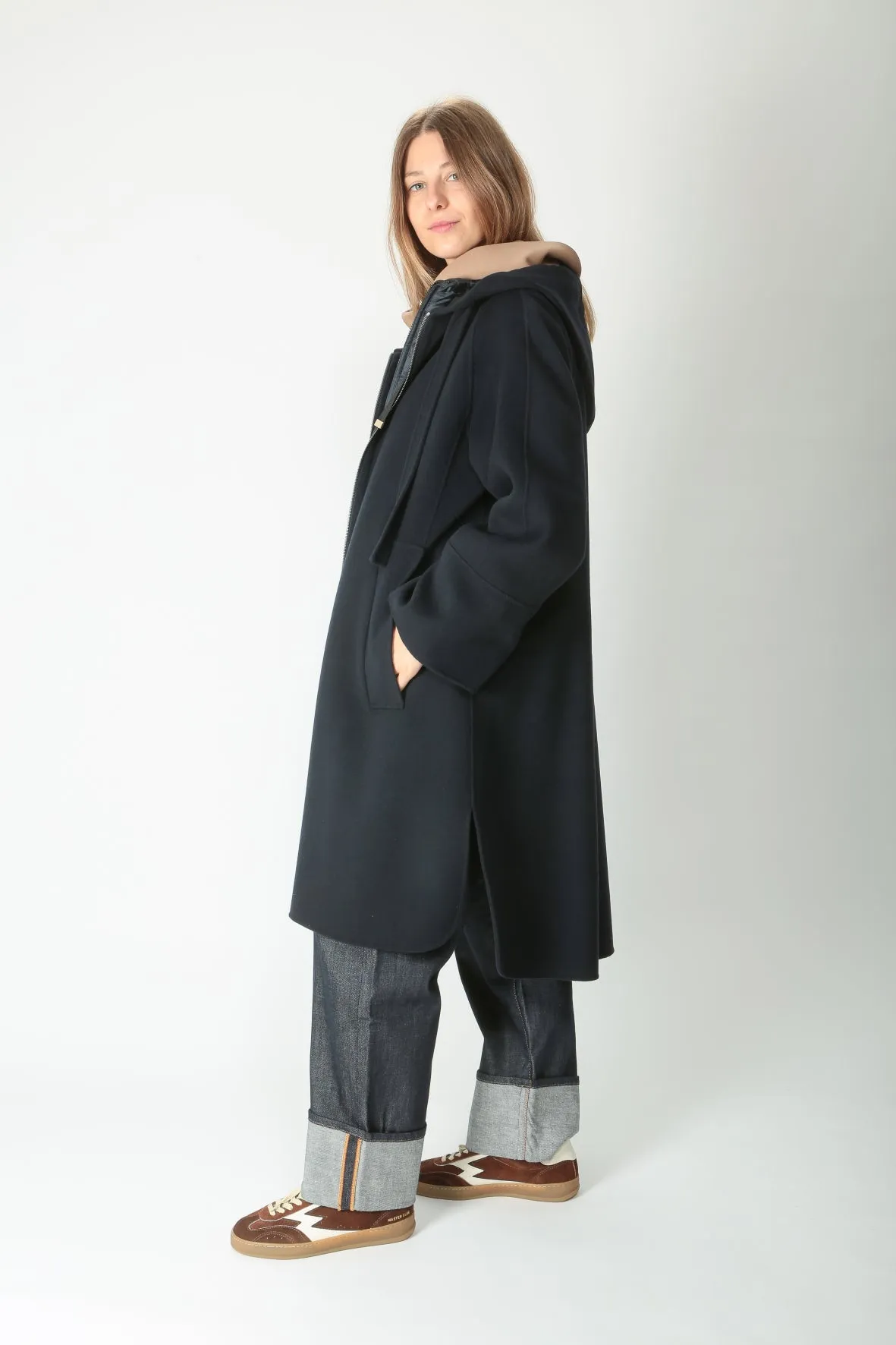 'S MaxMara Cappotto con cappuccio Felpi