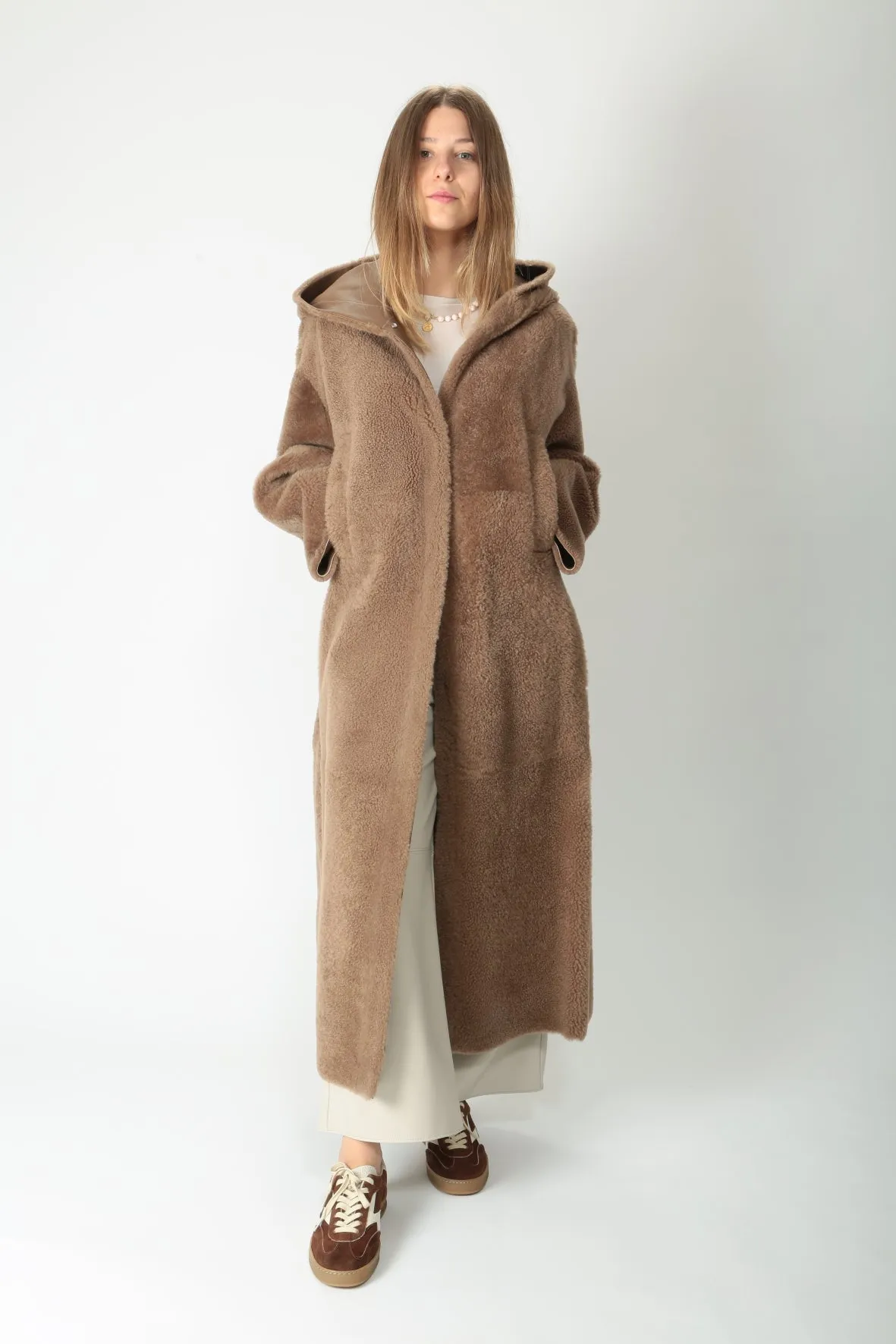 'S MaxMara Cappotto lungo in montone Joan
