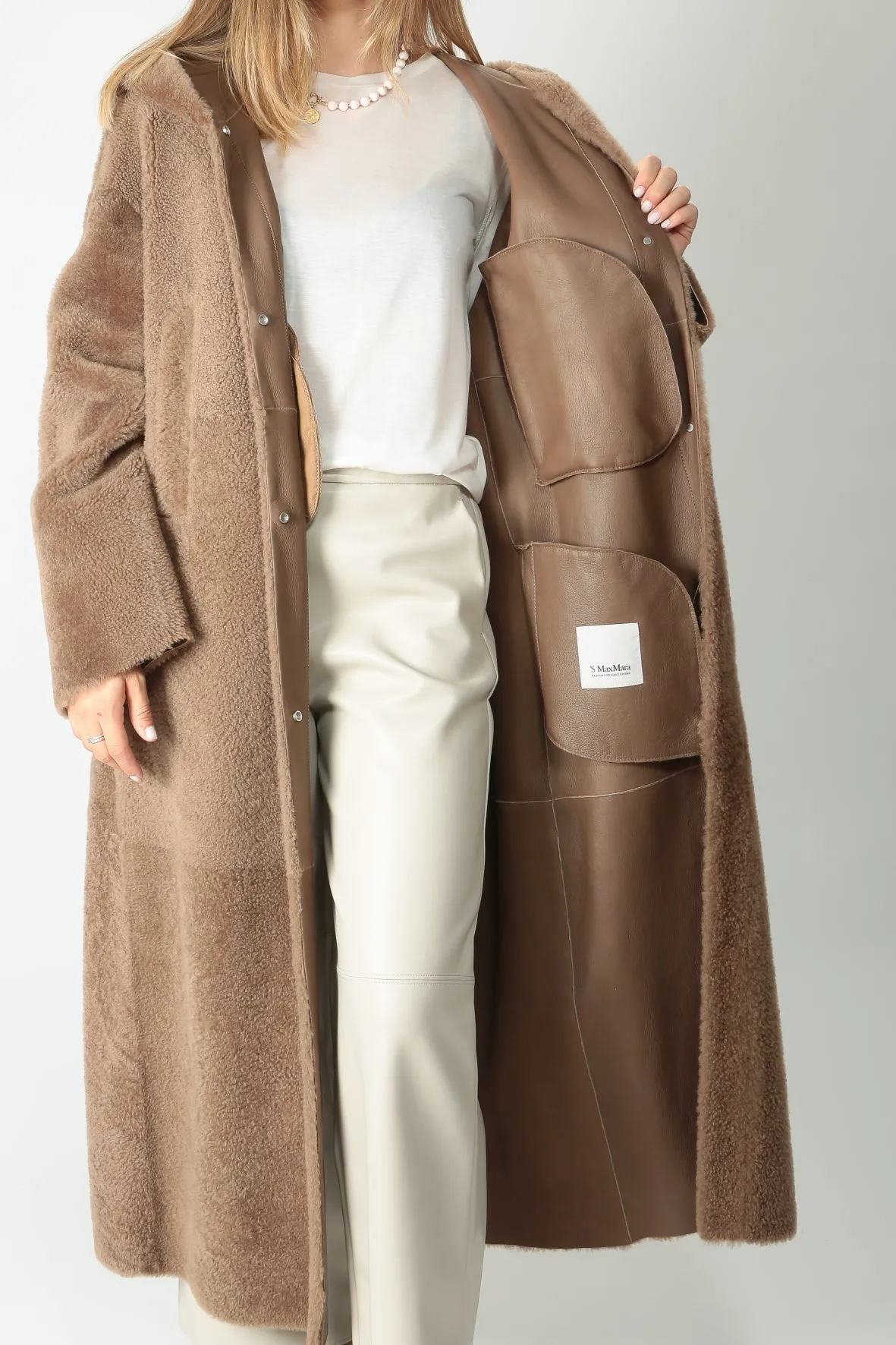 'S MaxMara Cappotto lungo in montone Joan