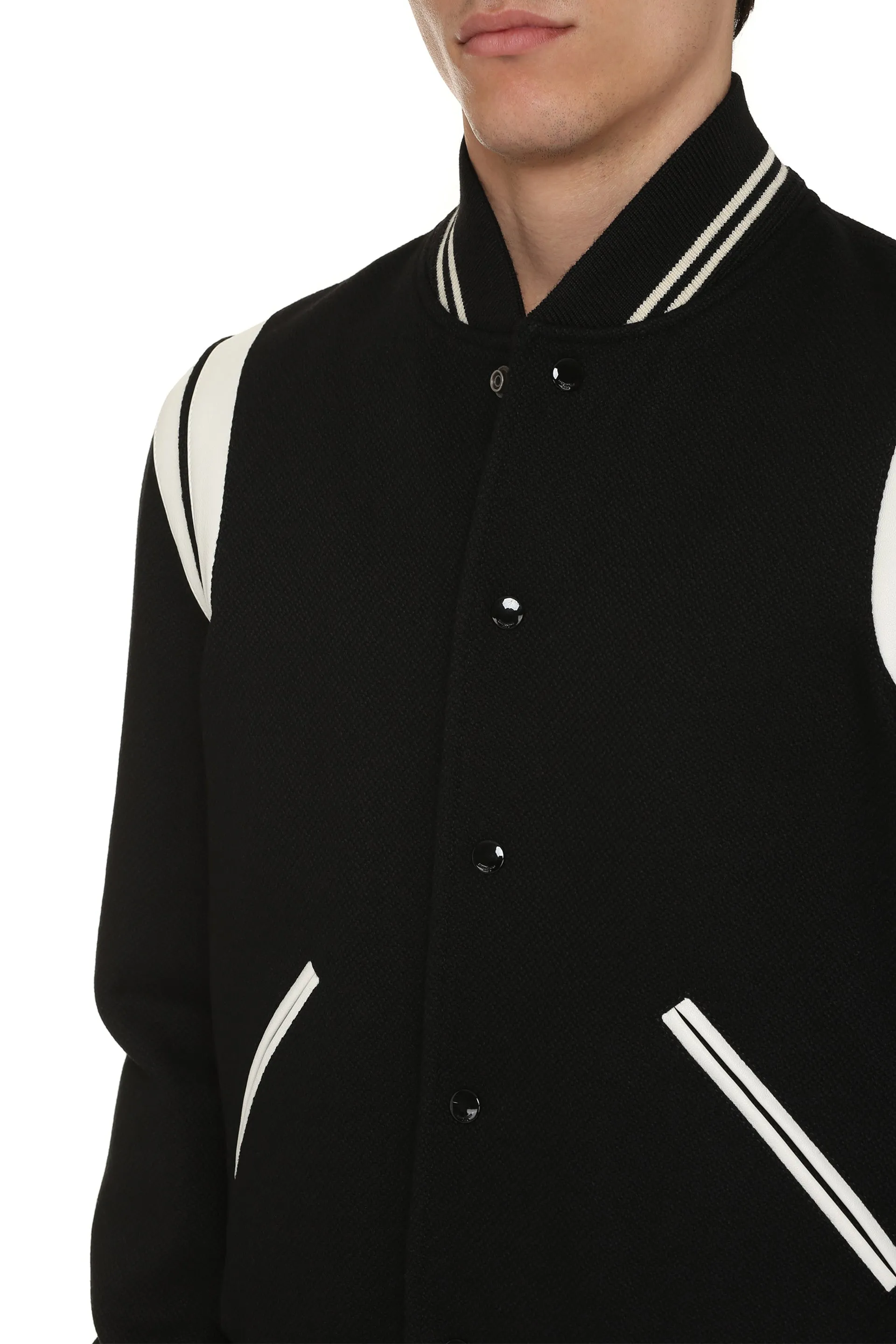 Saint Laurent Bomber Teddy in lana