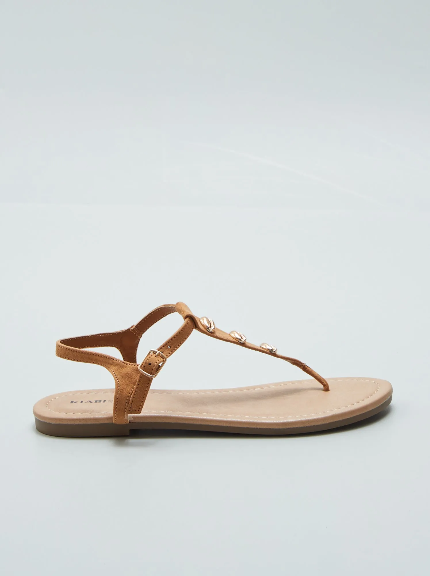 Sandali con conchiglie fantasia - MARRONE
