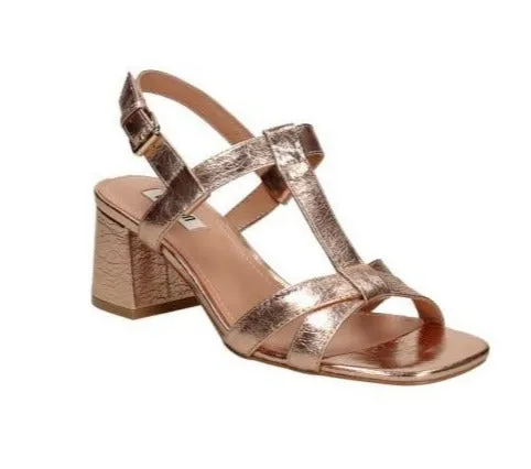 SANDALI ROSIE PELLE RAME LAMINATO