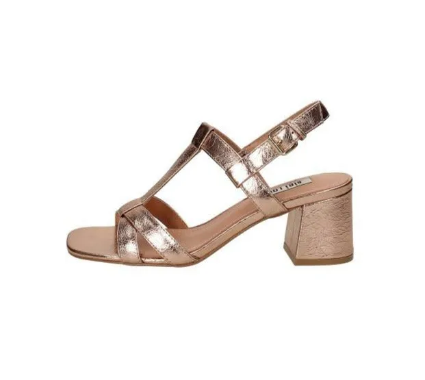 SANDALI ROSIE PELLE RAME LAMINATO