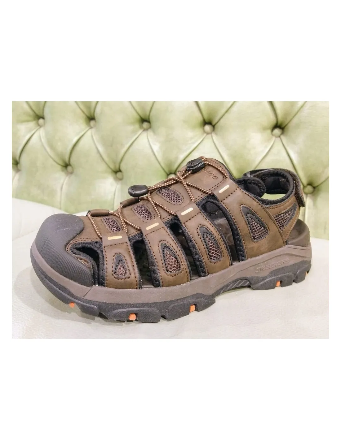Sandali sportivi da uomo con velcro, Skechers