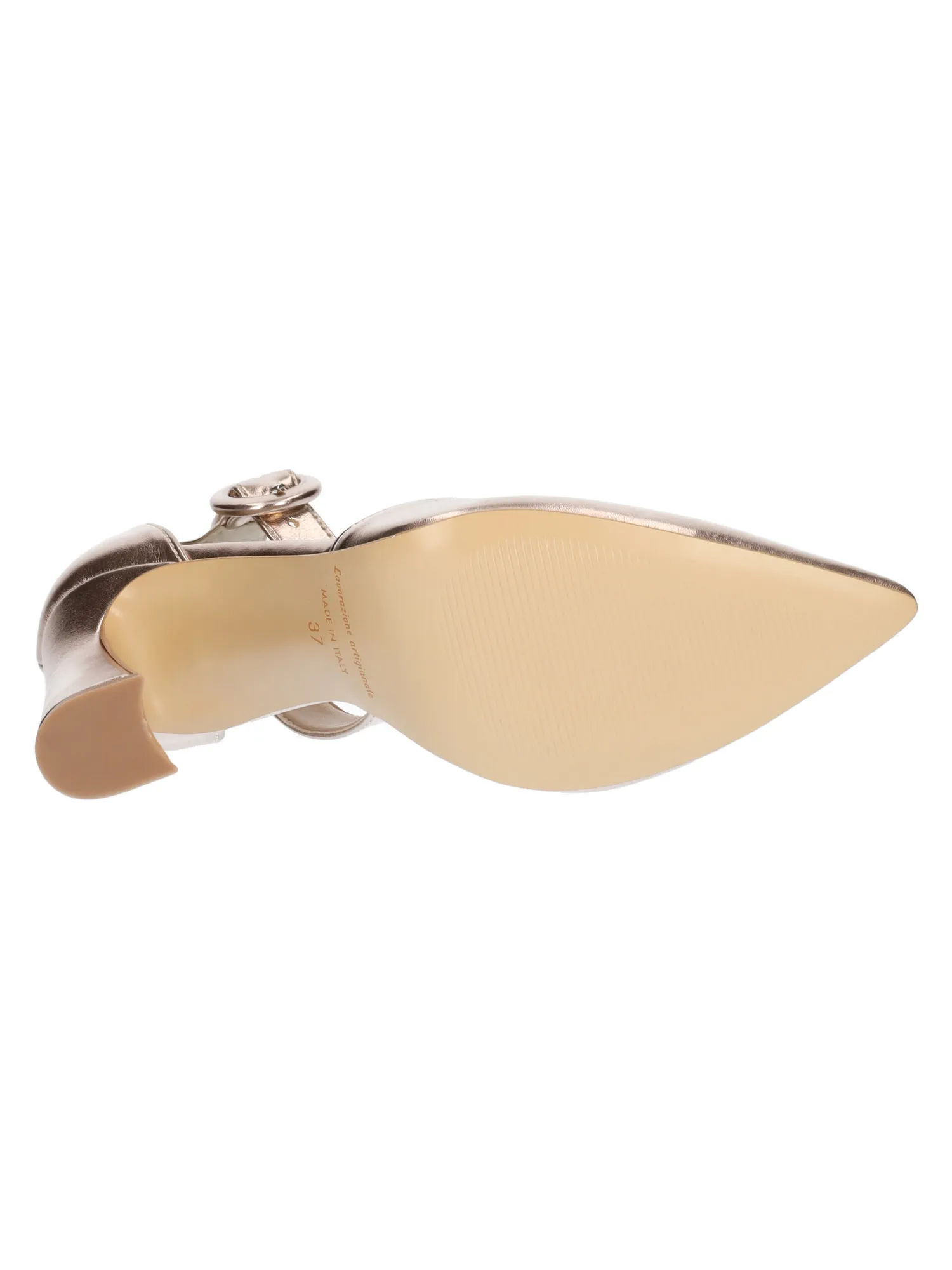 Scarpa con tacco largo Liviana da donna cipria metallizzata