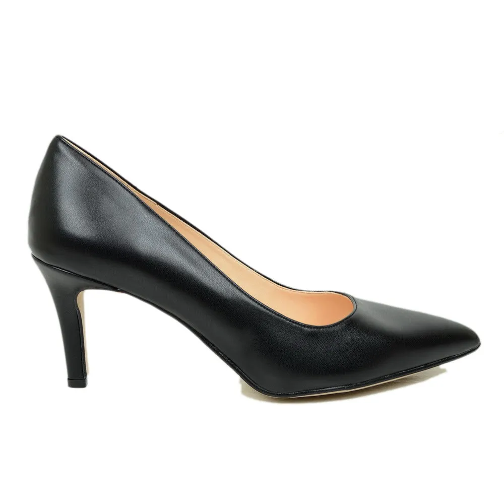 Scarpa Decolletè Neri Eleganti con Tacco di 8 cm Made in Italy