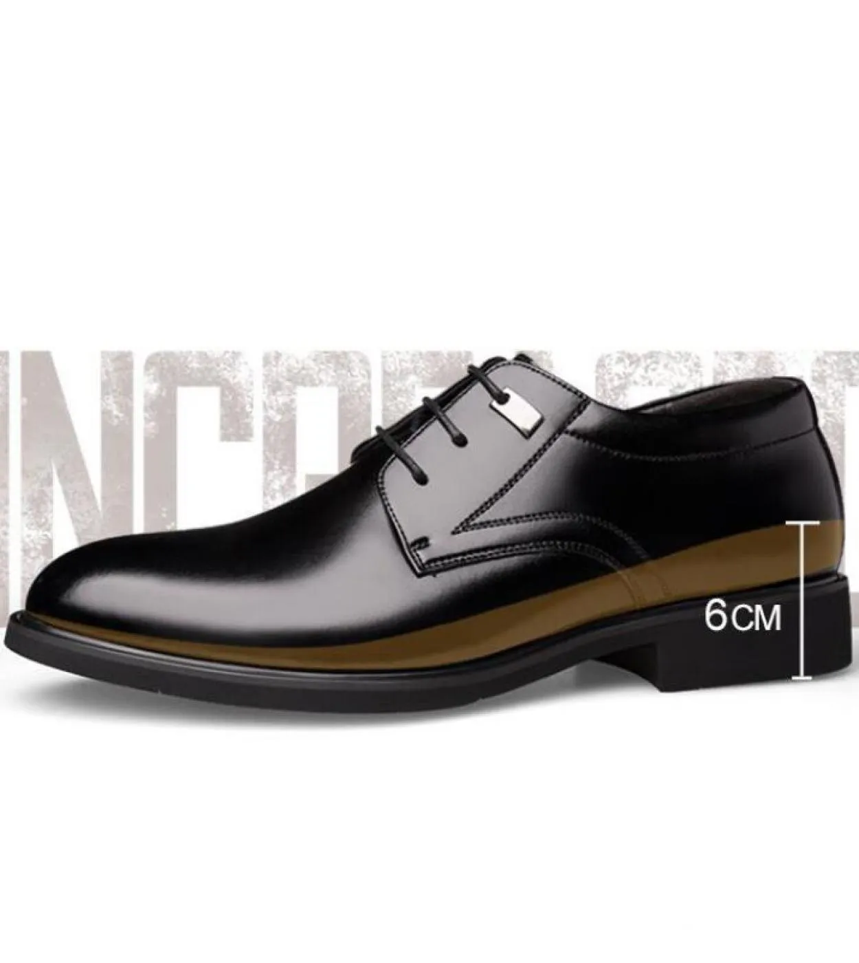 Scarpe eleganti da uomo Supporto per larco Scarpe eleganti da uomo Ascensori Scarpe da uomo Archi alti 6 cm Uomo