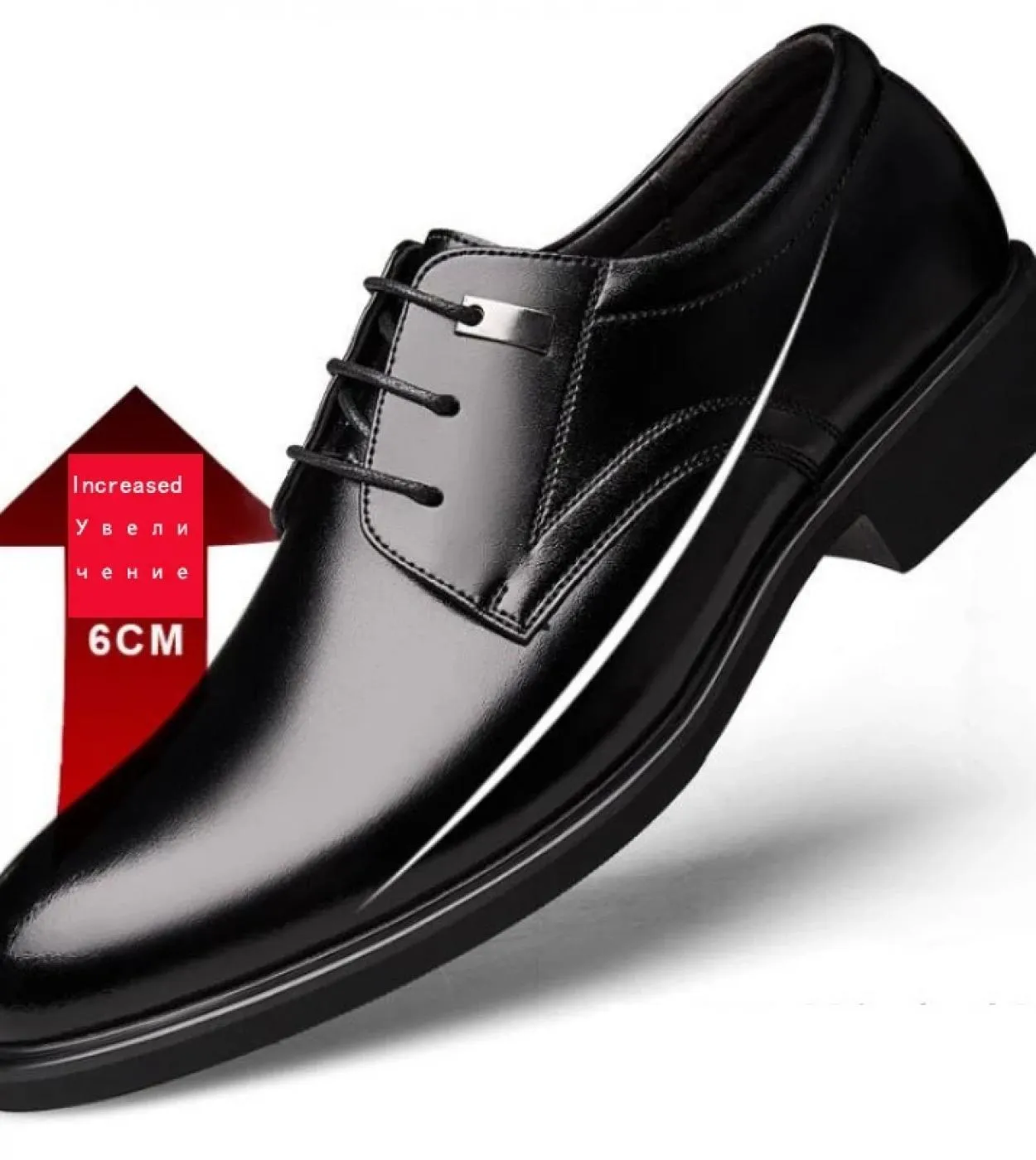 Scarpe eleganti da uomo Supporto per larco Scarpe eleganti da uomo Ascensori Scarpe da uomo Archi alti 6 cm Uomo
