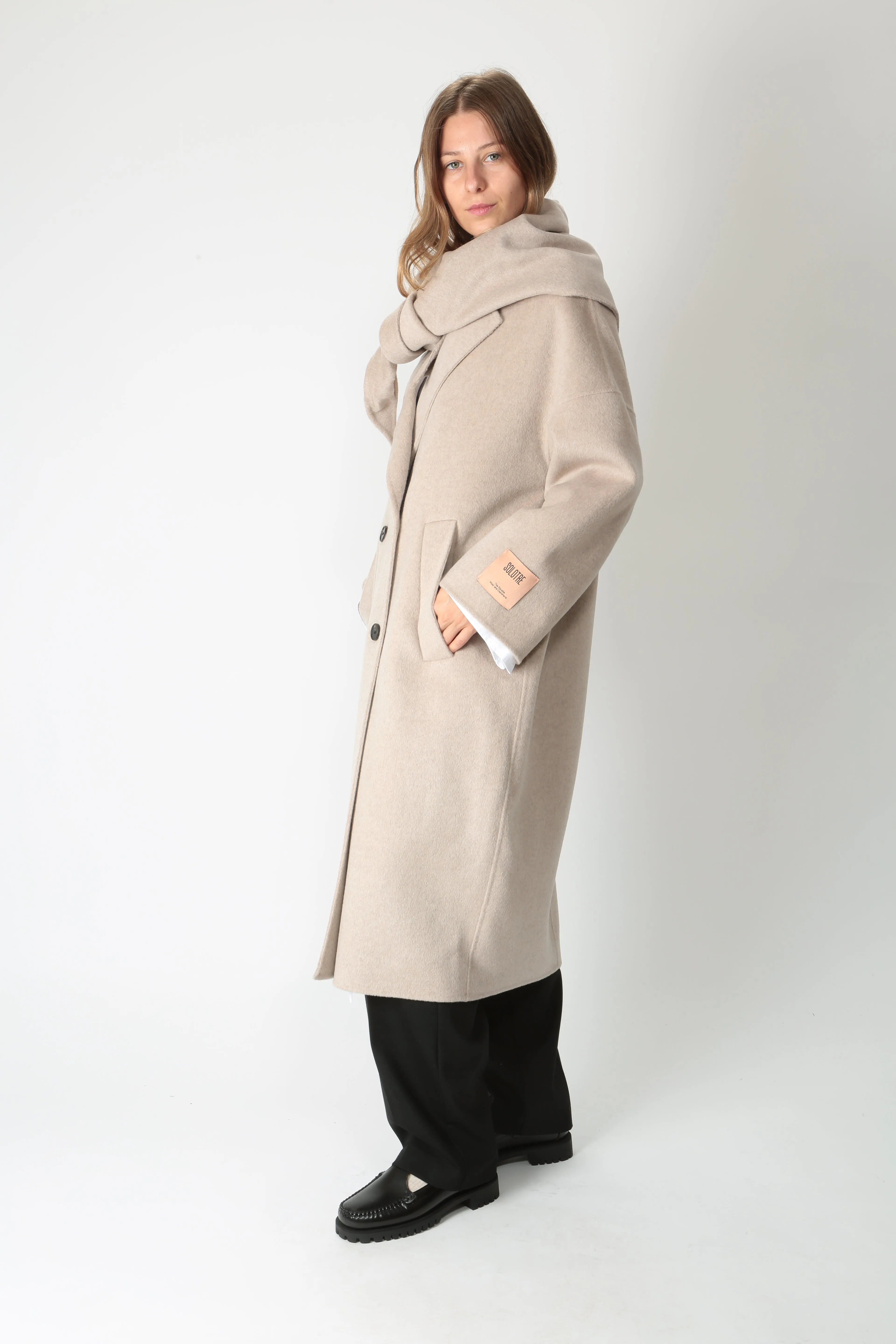 Solotre Cappotto lungo in lana e cachemire M1S0072