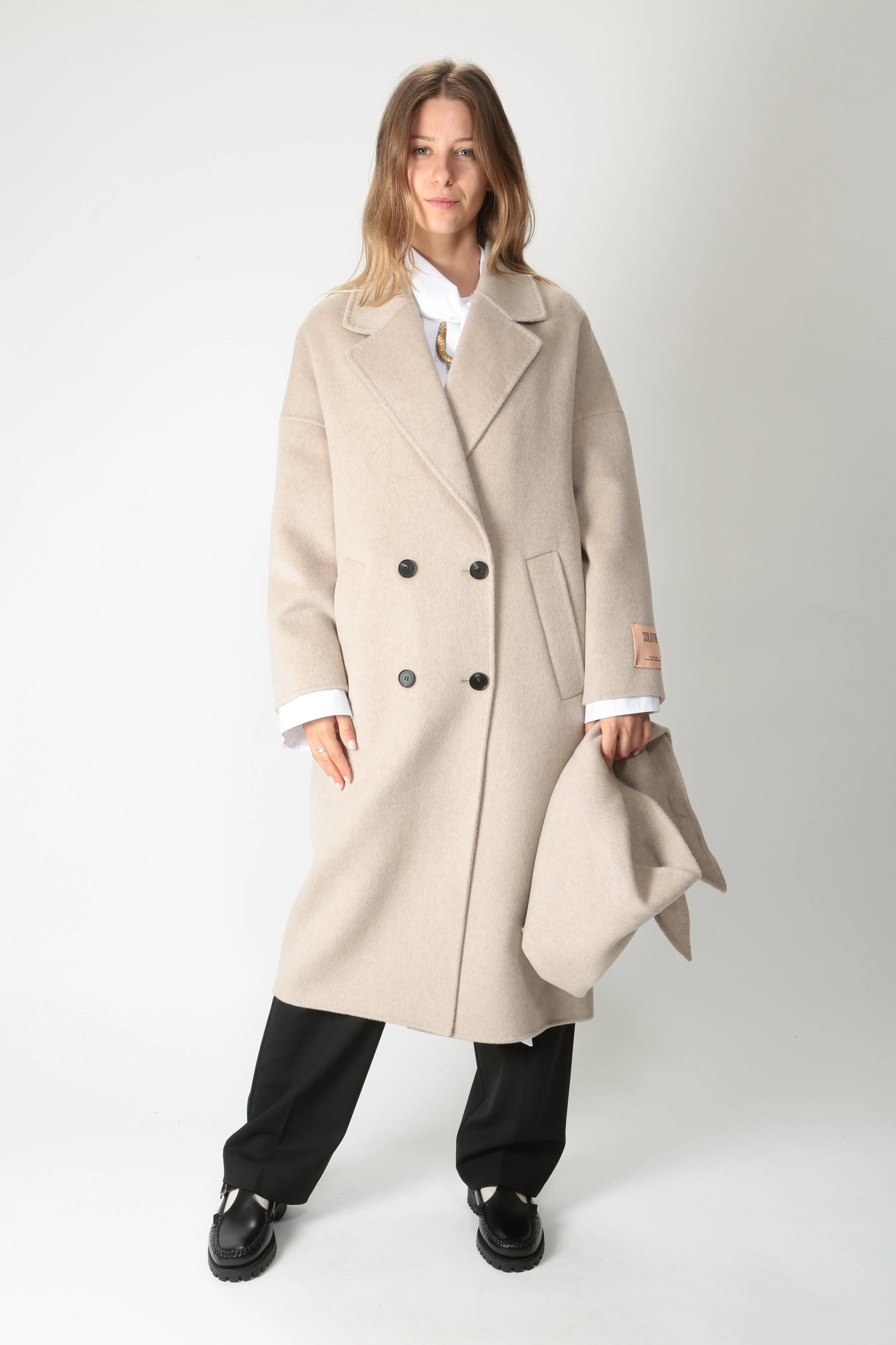 Solotre Cappotto lungo in lana e cachemire M1S0072