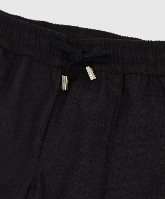 Stefano Ricci Pantaloni in lana a quadri per bambini YAT7400040HCMF
