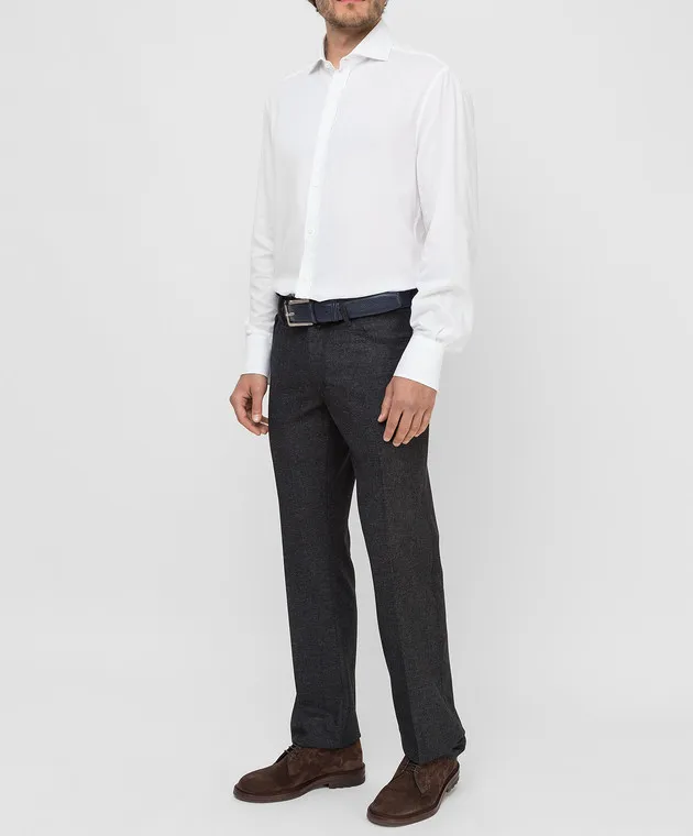 Stefano Ricci Pantaloni in lana carbone MBT14000201290