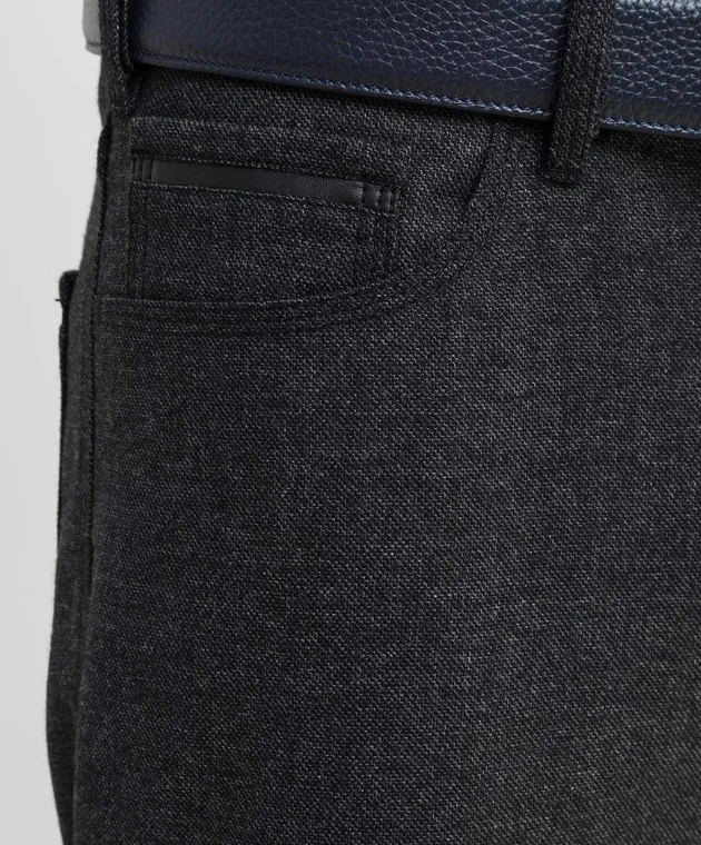 Stefano Ricci Pantaloni in lana carbone MBT14000201290