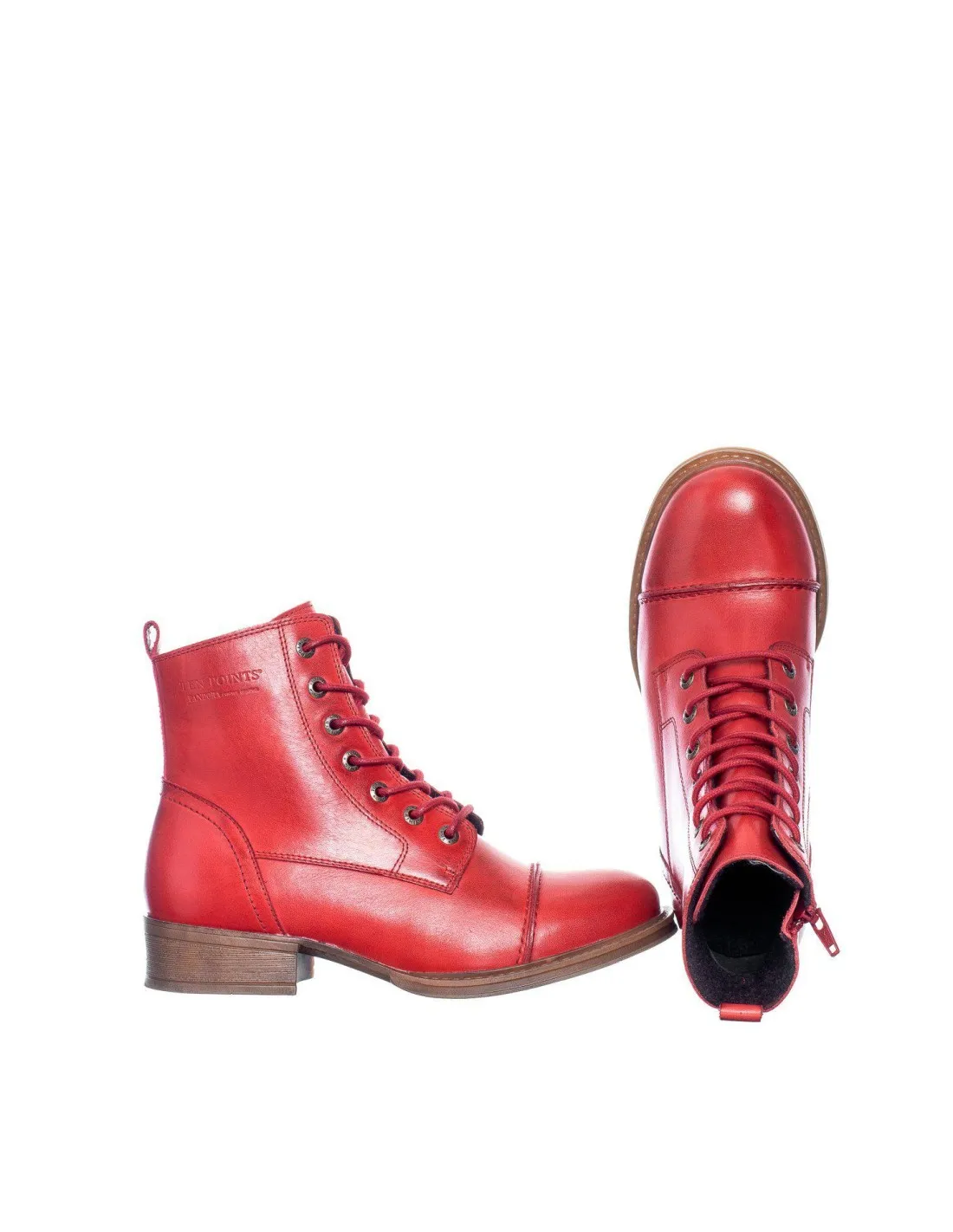 STIVALETTO IN PELLE NATURALE "PANDORA" CON ZIP
