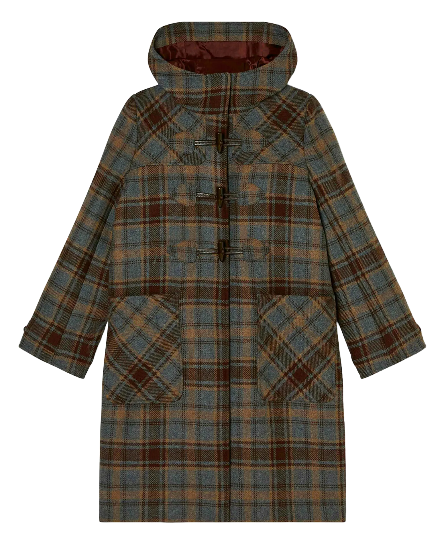  TARA JARMON   MANOELA - Cappotto lungo diritto a motivo tartan | Marrone