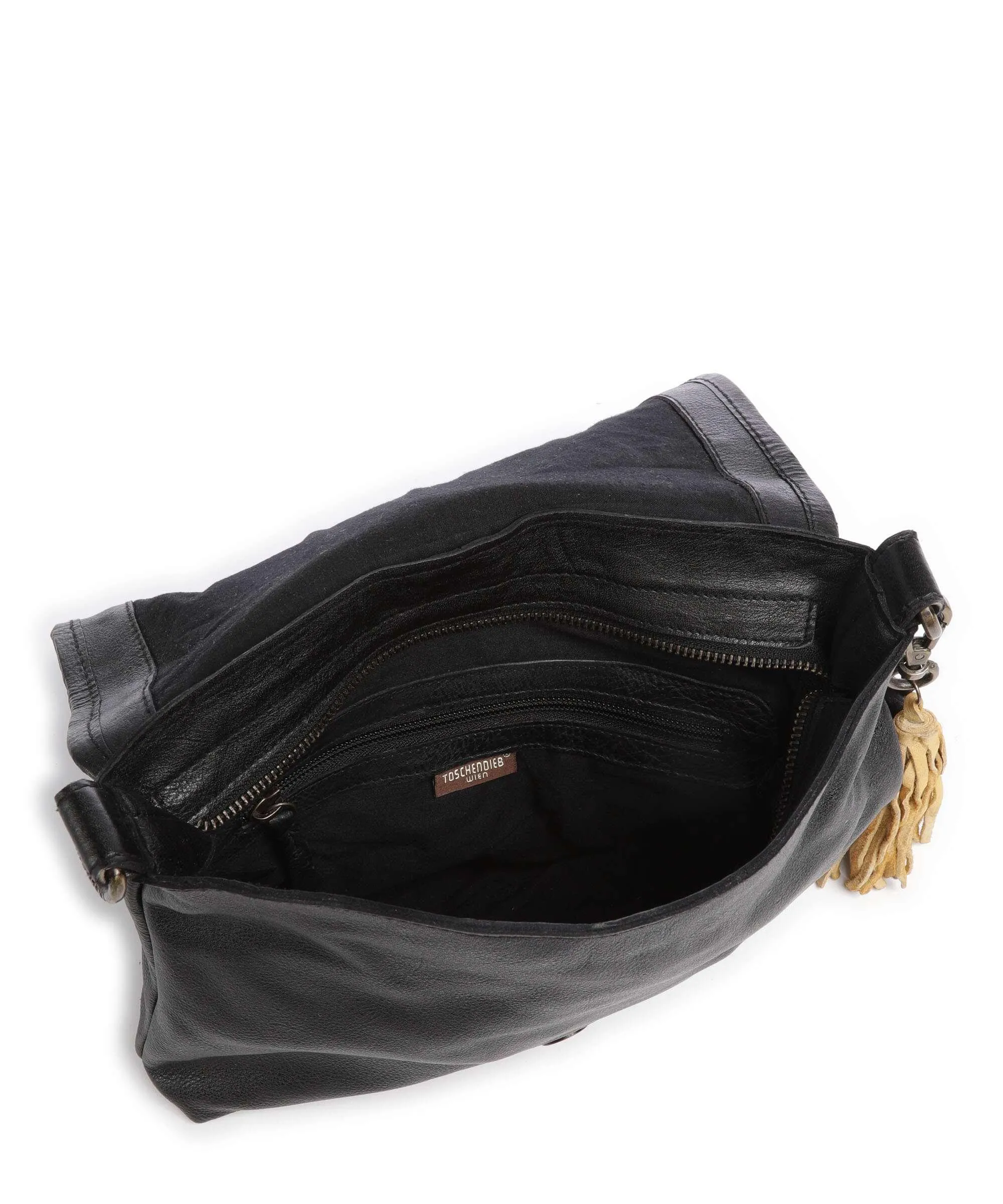  Taschendieb Wien Fischerstiege 5 Borsa a spalla pelle di vacchetta grana nero  
