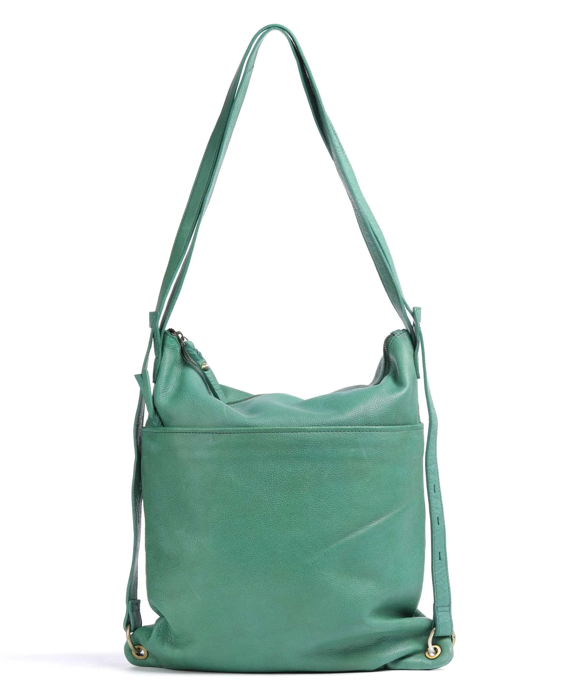 Taschendieb Wien Kohlmarkt 3 Borsa a spalla pelle di vacchetta grana verde  