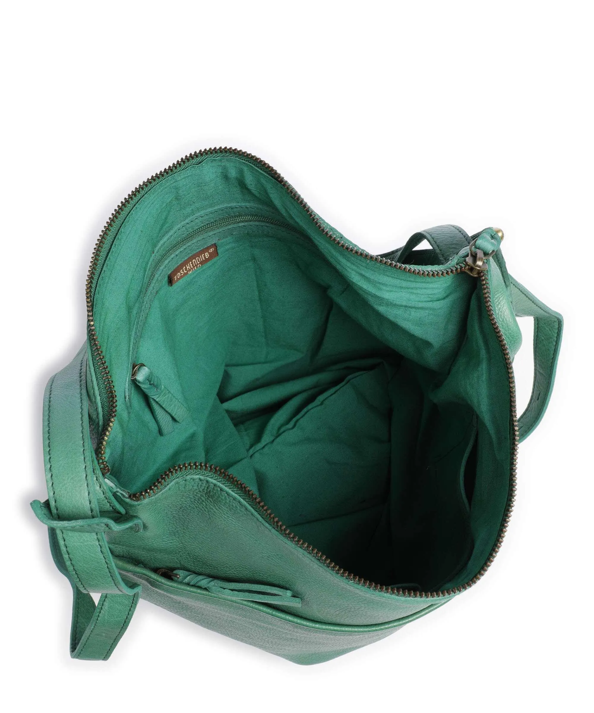  Taschendieb Wien Kohlmarkt 3 Borsa a spalla pelle di vacchetta grana verde  