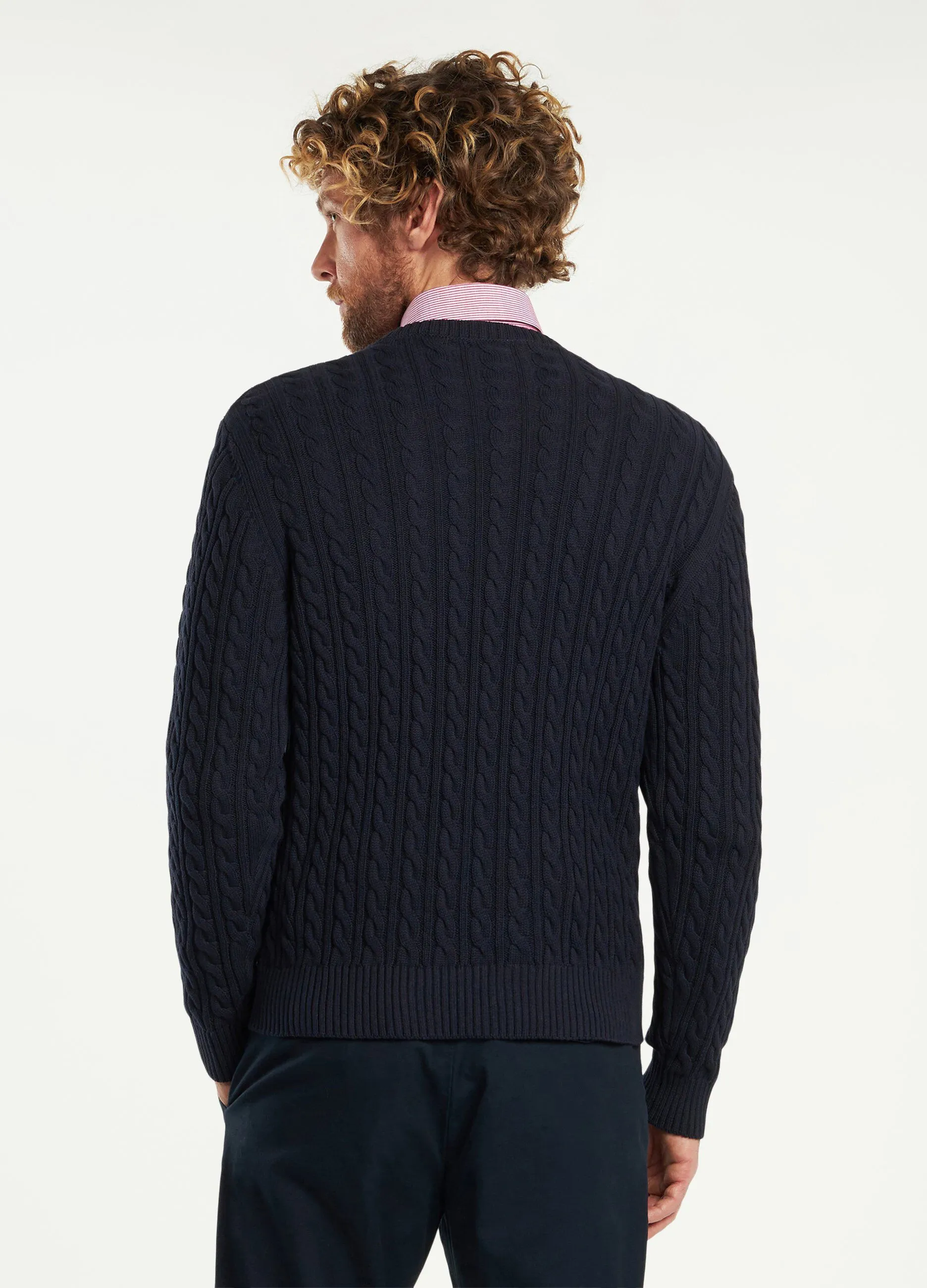 Tricot  a trecce in puro cotone uomo