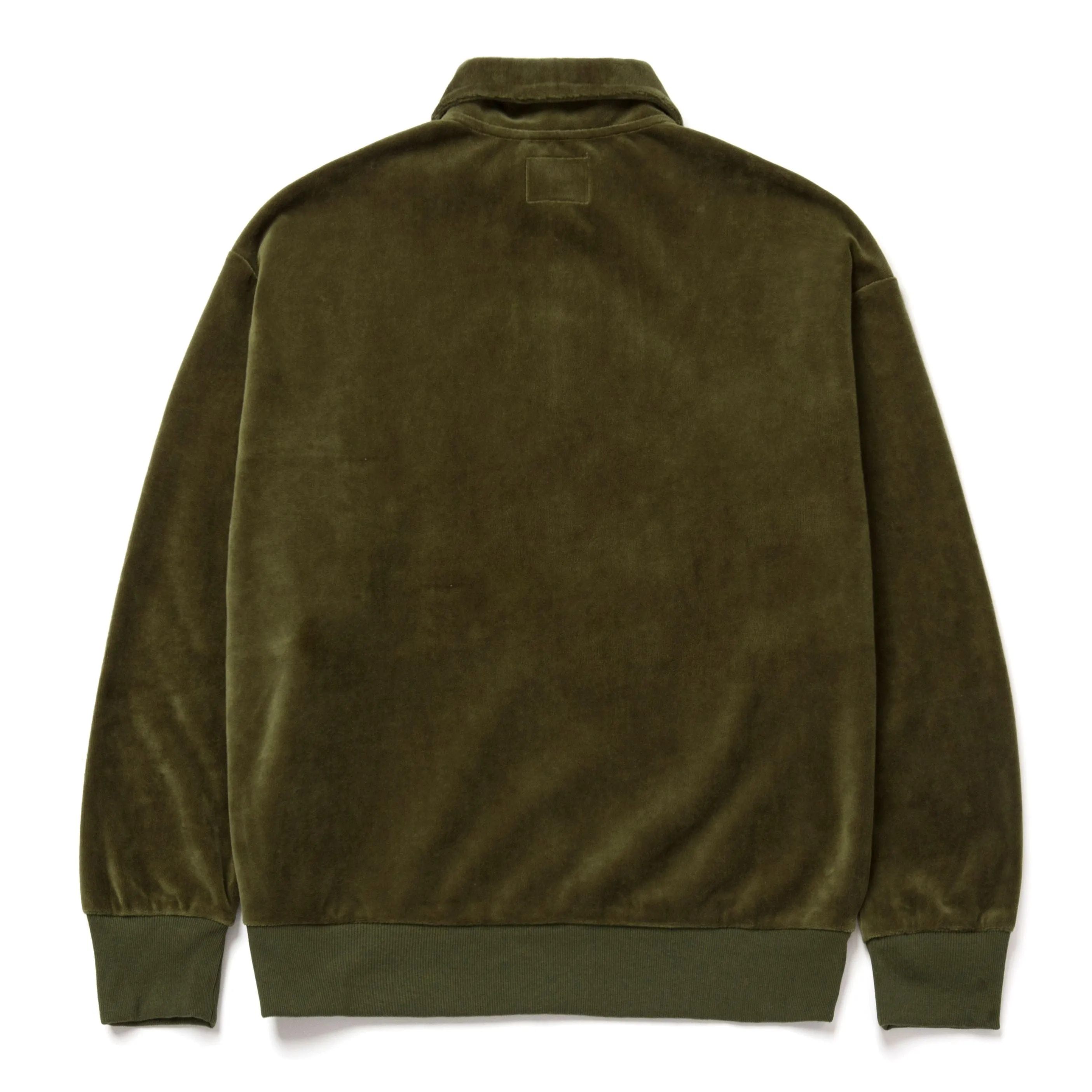 VELOUR L/S KNIT TOP - OLIVE
