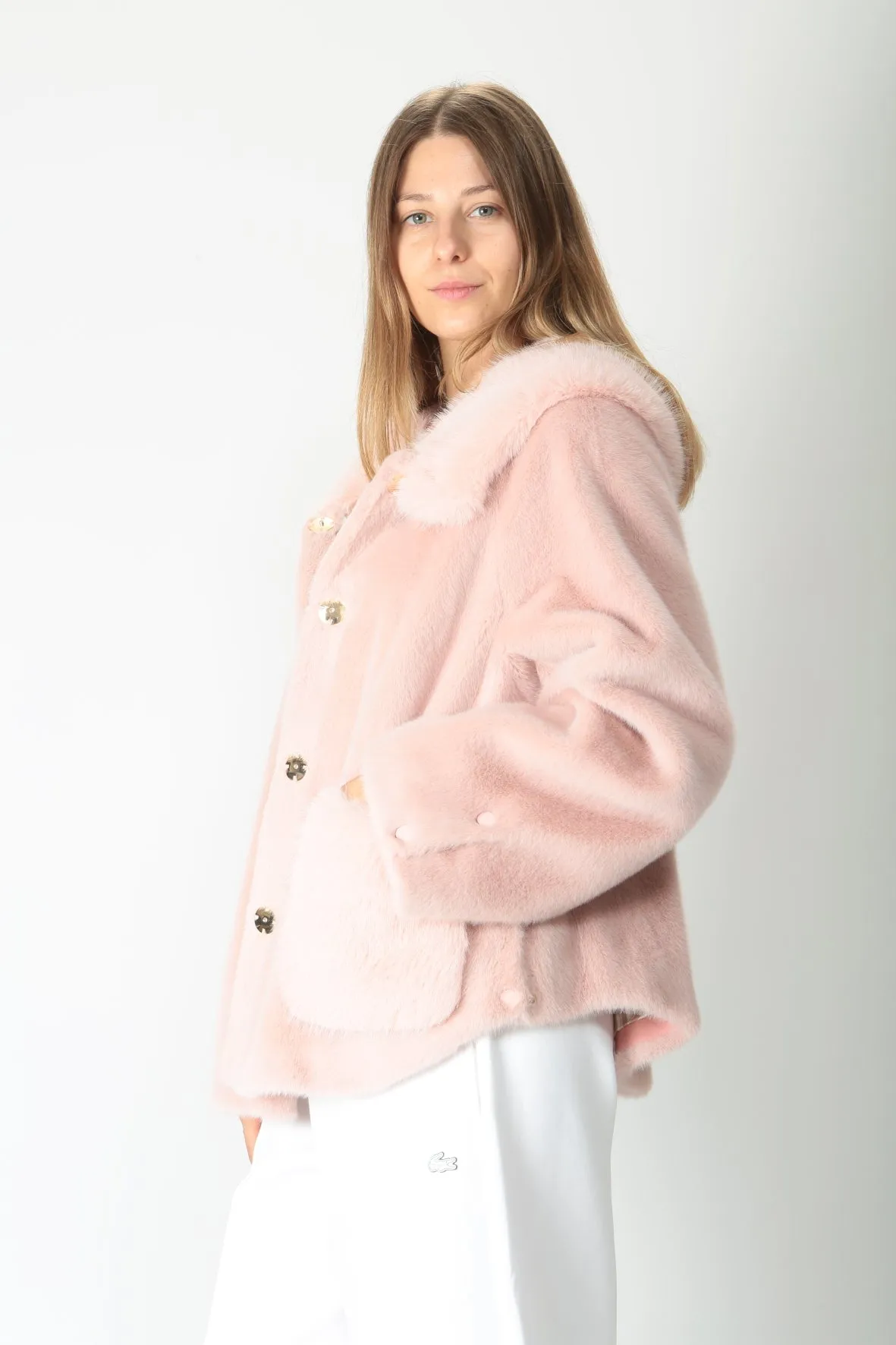 Violanti Cappotto corto in ecopelliccia VE313/5600